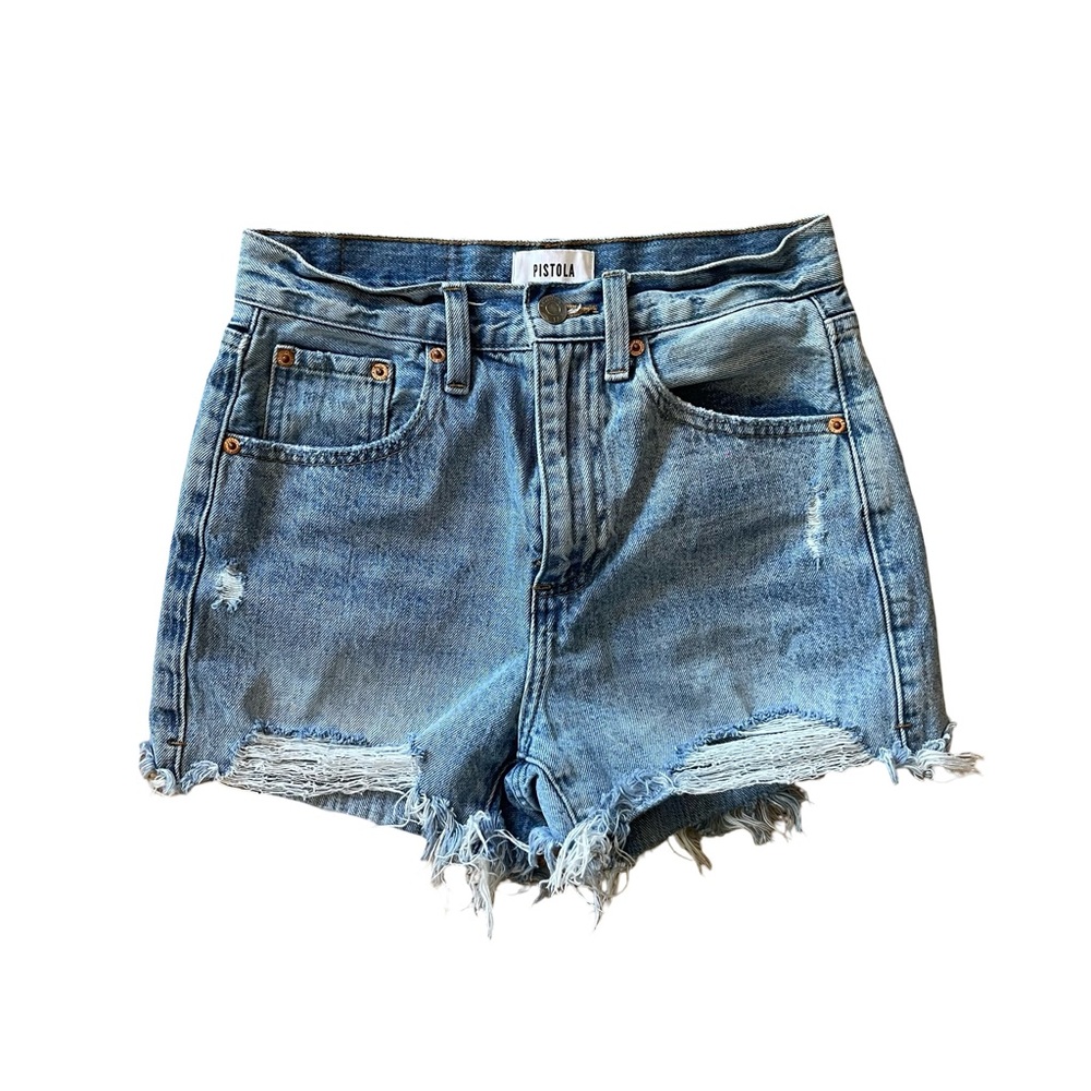 Pistola Maeve Super High Rise Denim Shorts